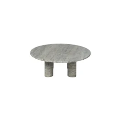 Couchtisch -VOLOS- Farbe Travertin Silver Size L Rund