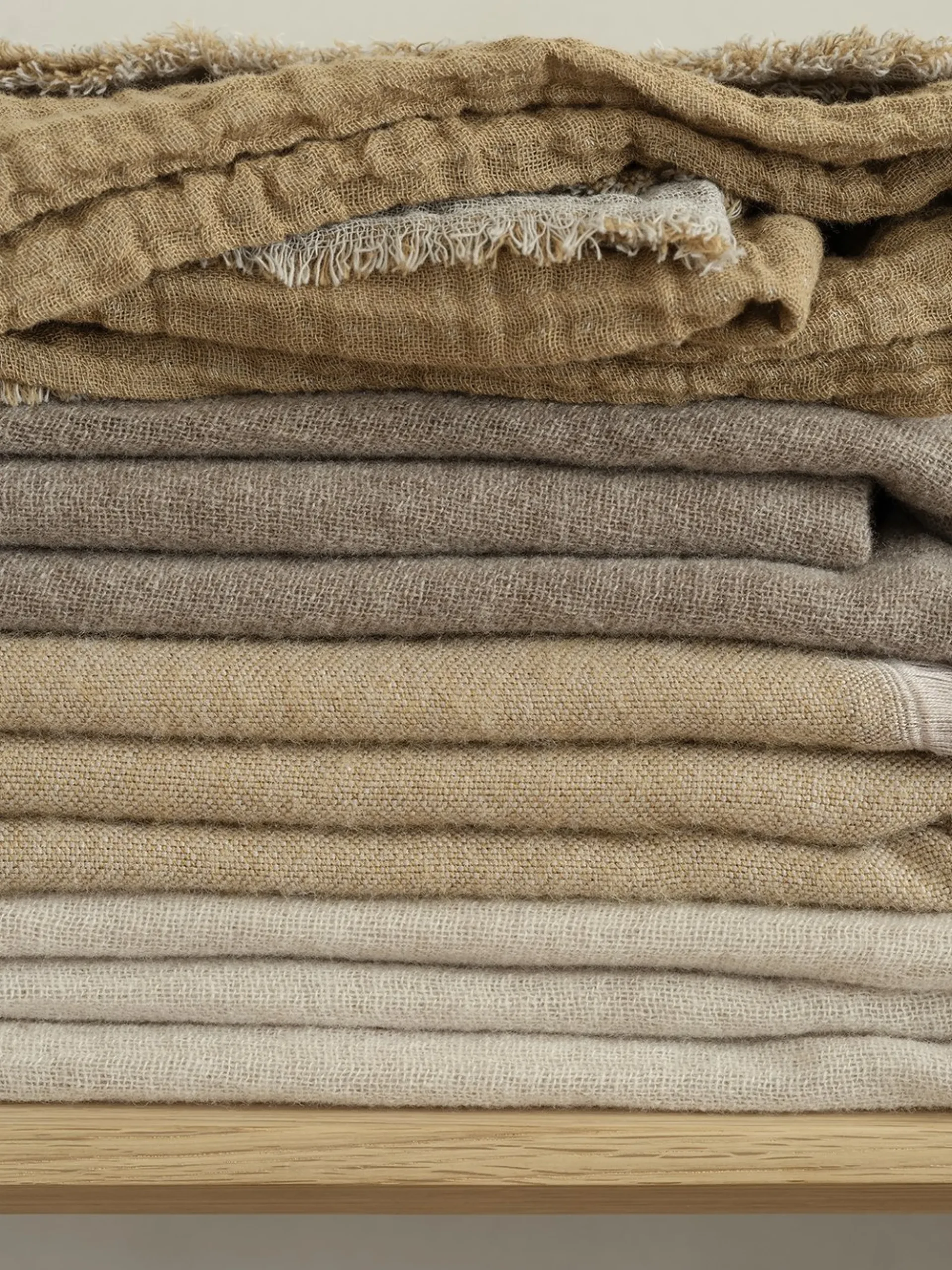 Decke -MELANGE- Farbe Tan - Size 130 x 200 cm
