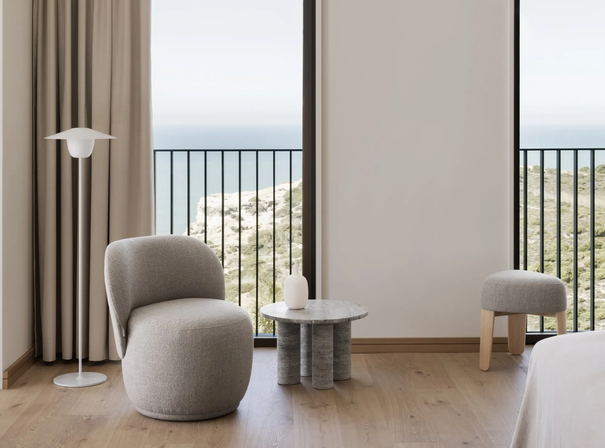 Drehsessel -KUON- Stoff Socia, Farbe Desert