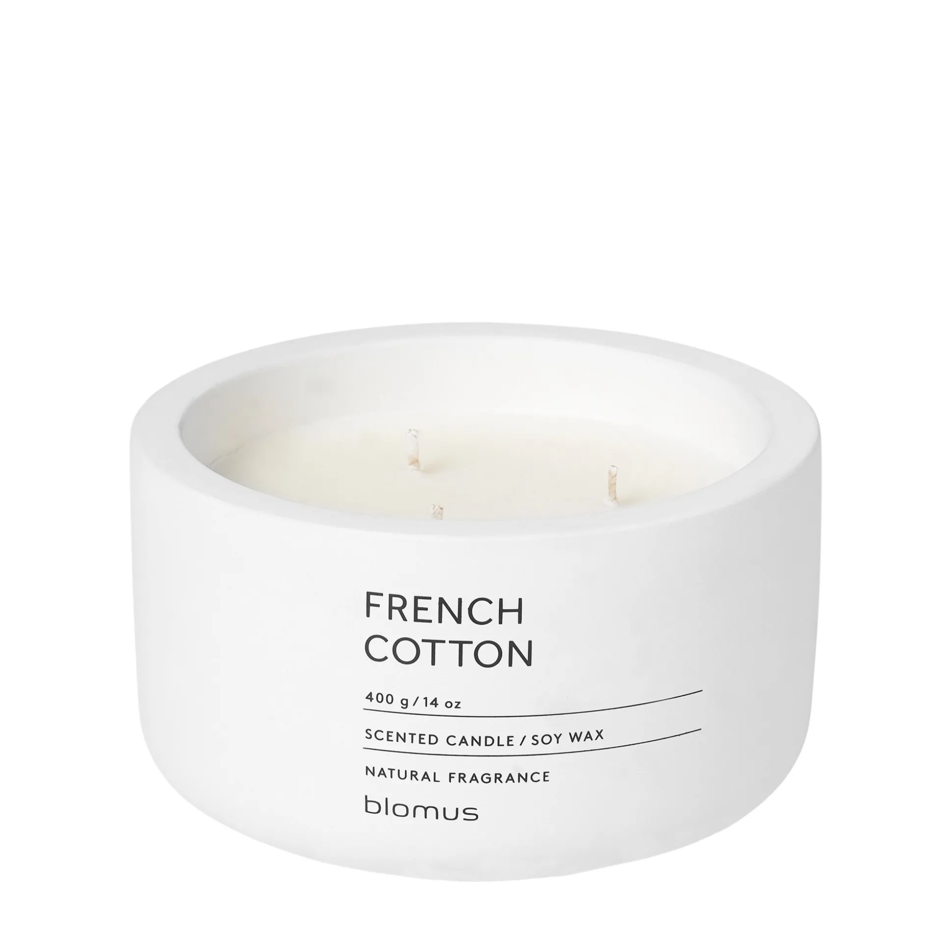 Duftkerze -FRAGA- Farbe, Lily White - Duft: French Cotton Ø 13 cm