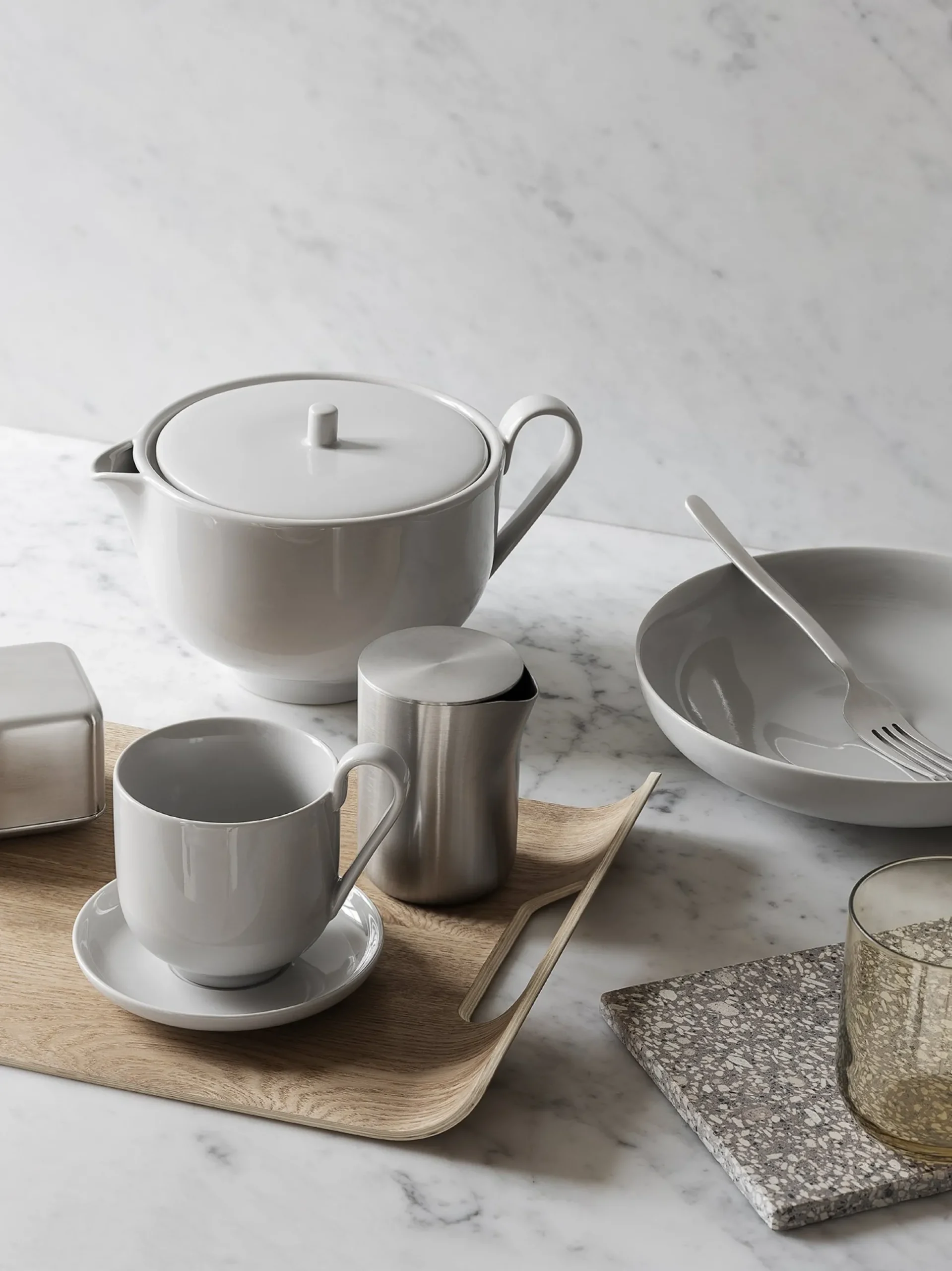 4er Set Kuchengabeln -STELLA- Farbe Silber
