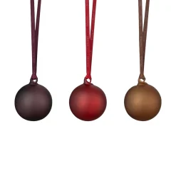 6er Set Weihnachtsschmuck -JUHLA- Farbe Midnight Plum, Port, Rustic Brown