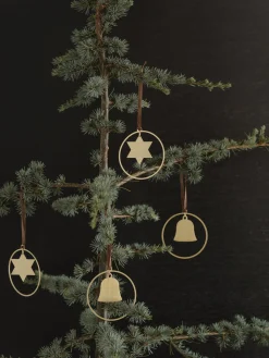 4er Set Weihnachtsschmuck -KITAI- Farbe Gold - Form Sterne