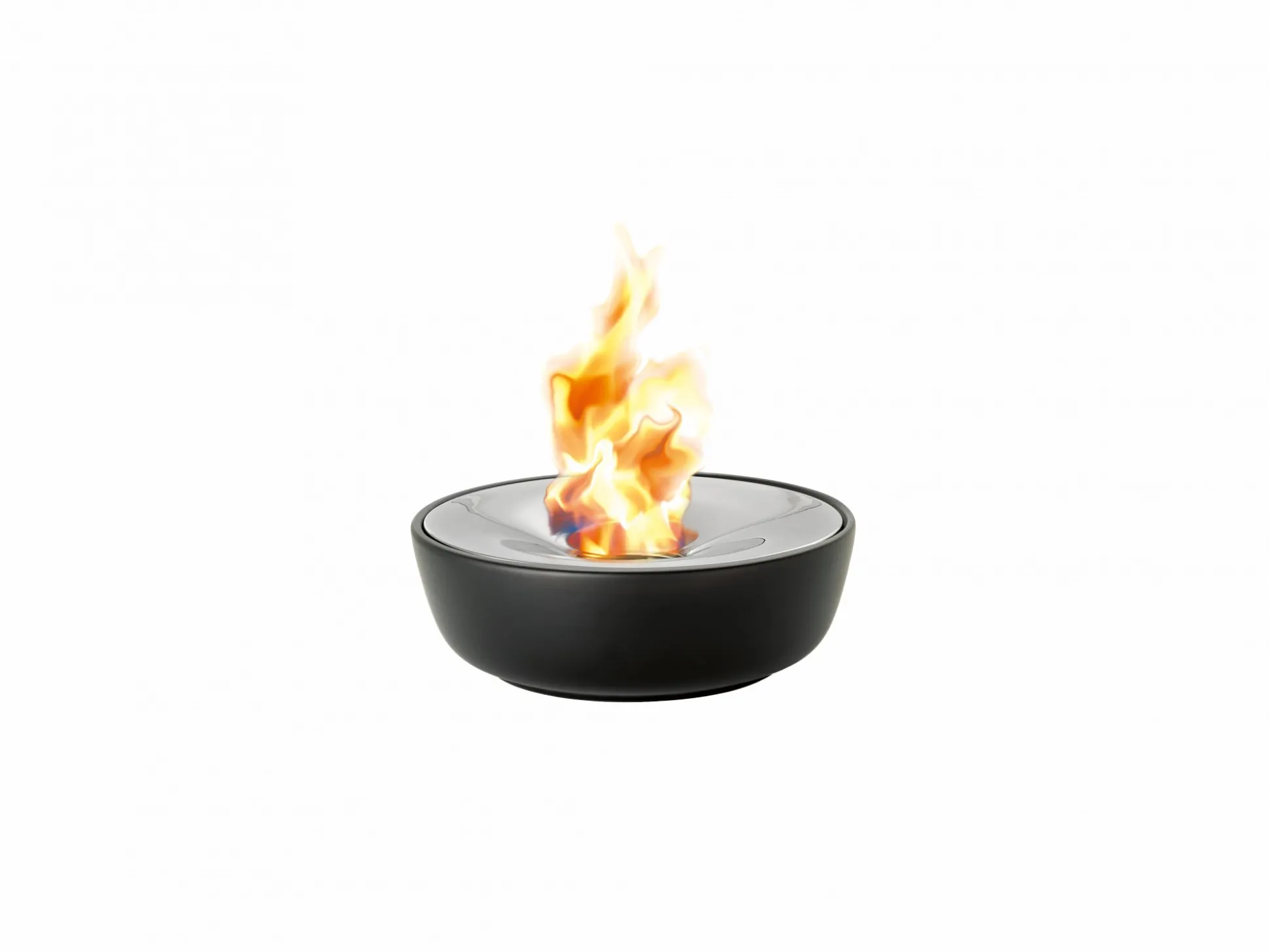 Gelfeuerstelle -FUOCO- aus poliertem Edelstahl Ø 32,5 cm