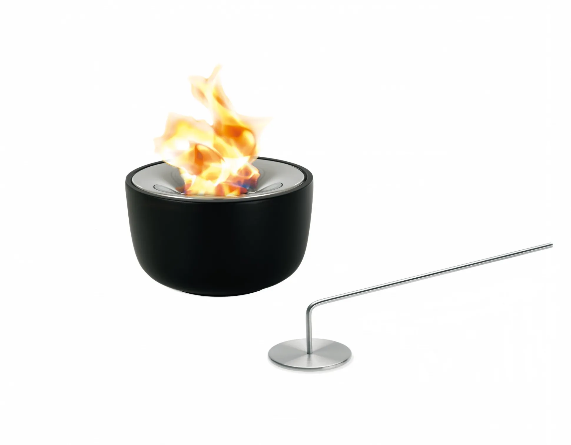 Gelfeuerstelle -FUOCO- aus poliertem Edelstahl Ø 18,5 cm