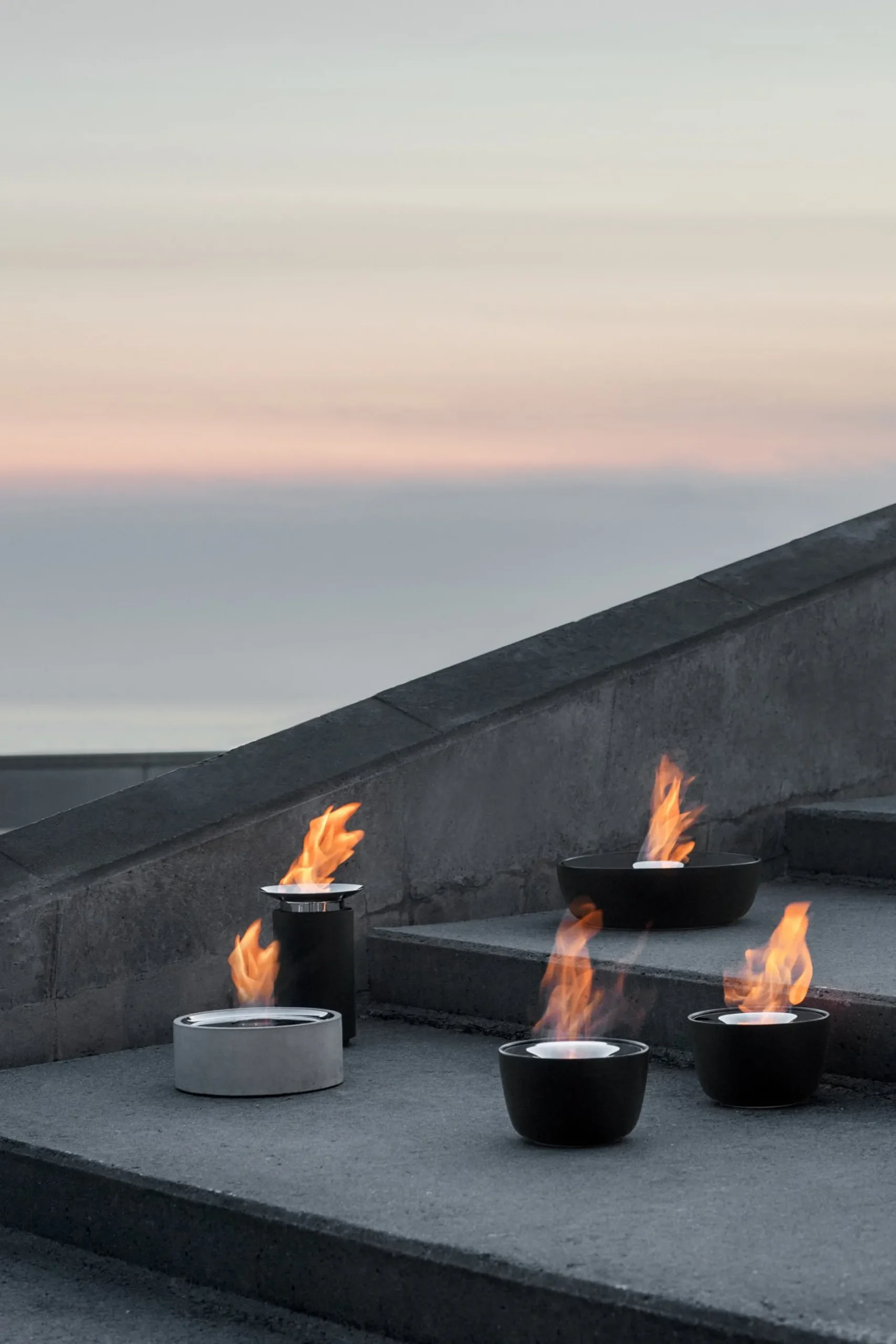 Gelfeuerstelle -FUOCO- aus poliertem Edelstahl Ø 32,5 cm