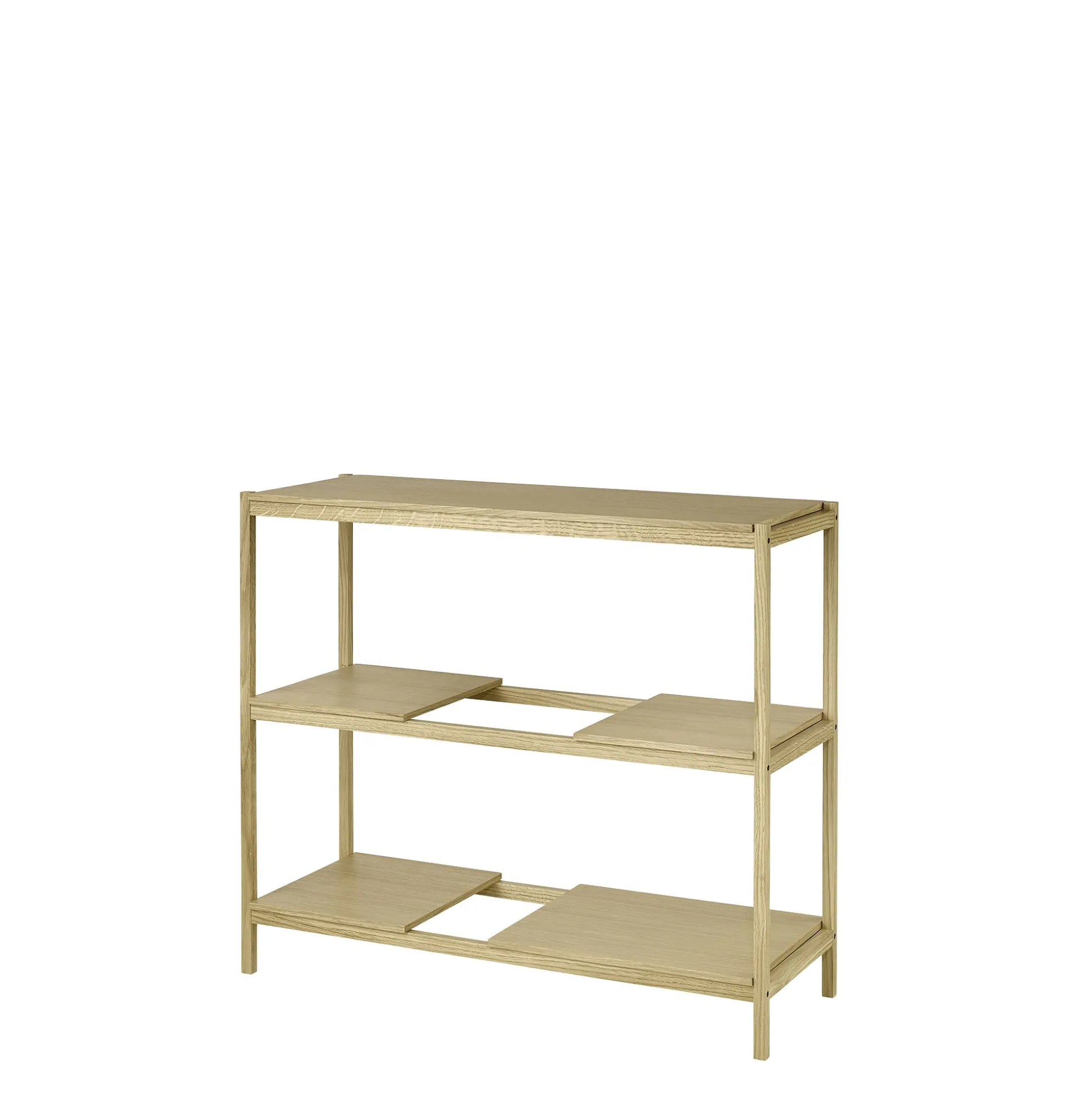 Holzregal -SUKOYA- Farbe natürlich geölt Size S 105 x 92 cm