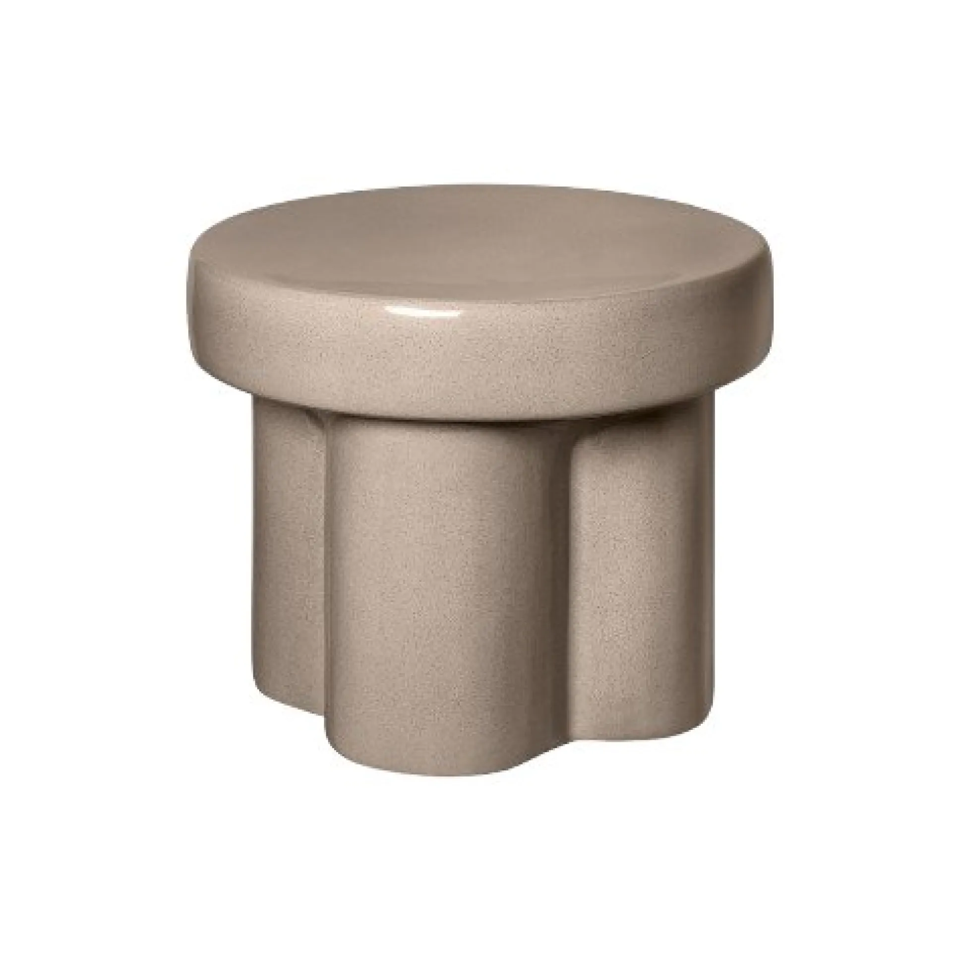 Keramik Hocker -TORU- Farbe Fungi Form niedrig