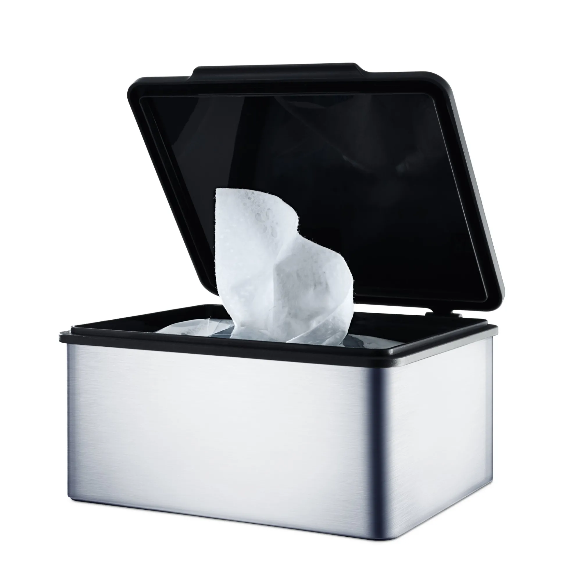 Kosmetiktuchbox -MENOTO- Farbe Edelstahl matt