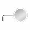LED Kosmetikspiegel -MODO- Black mit Wandhalterung, 5-fach Vergrößerung