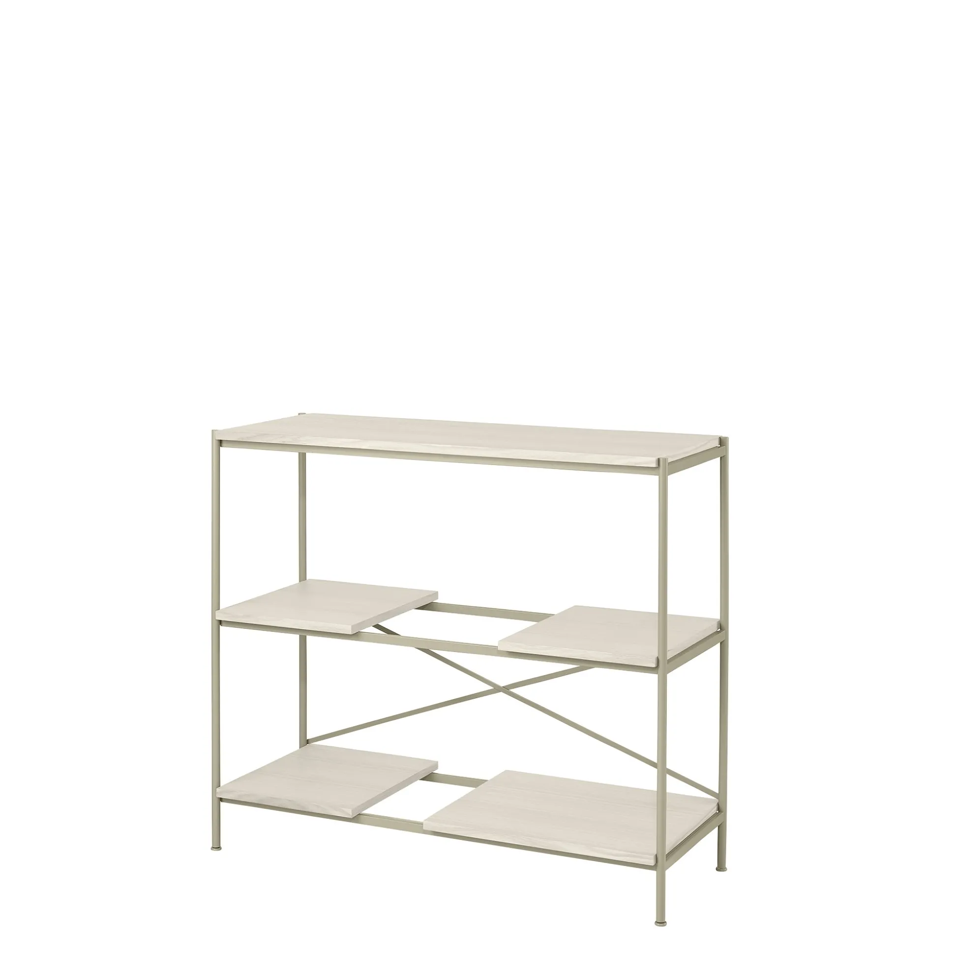 Metallregal -SUKOYA- Farbe Nomad, weiß geölt Size S 104 x 92 cm