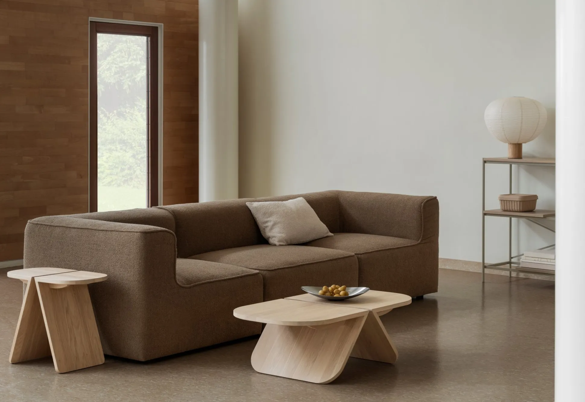 Metallregal -SUKOYA- Farbe Nomad, weiß geölt Size S 104 x 92 cm