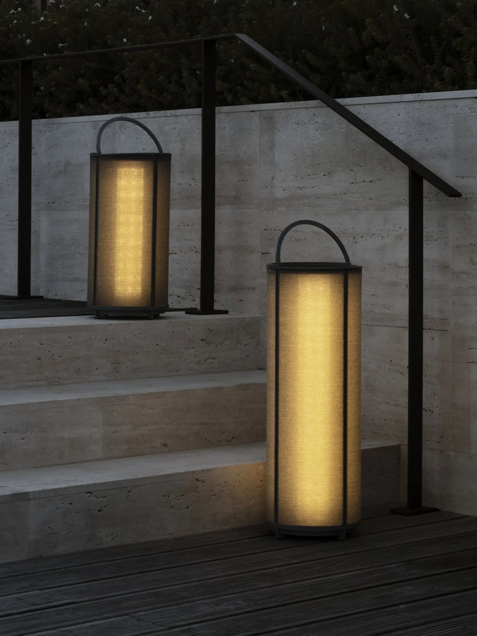 Mobile LED Leuchte -TAWA- Stone Size L