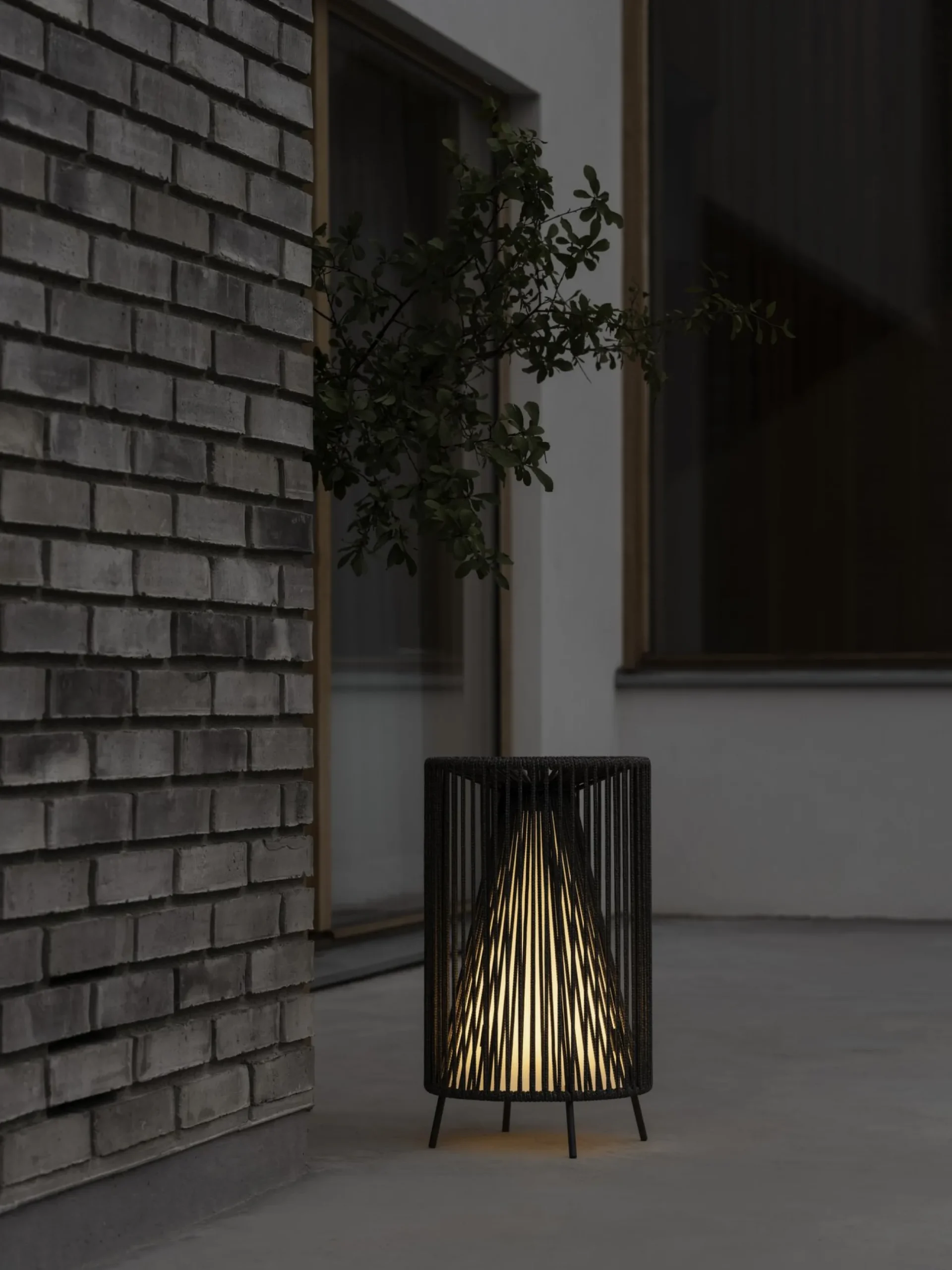 Mobile LED-Leuchte -ROPE- Farbe Coal