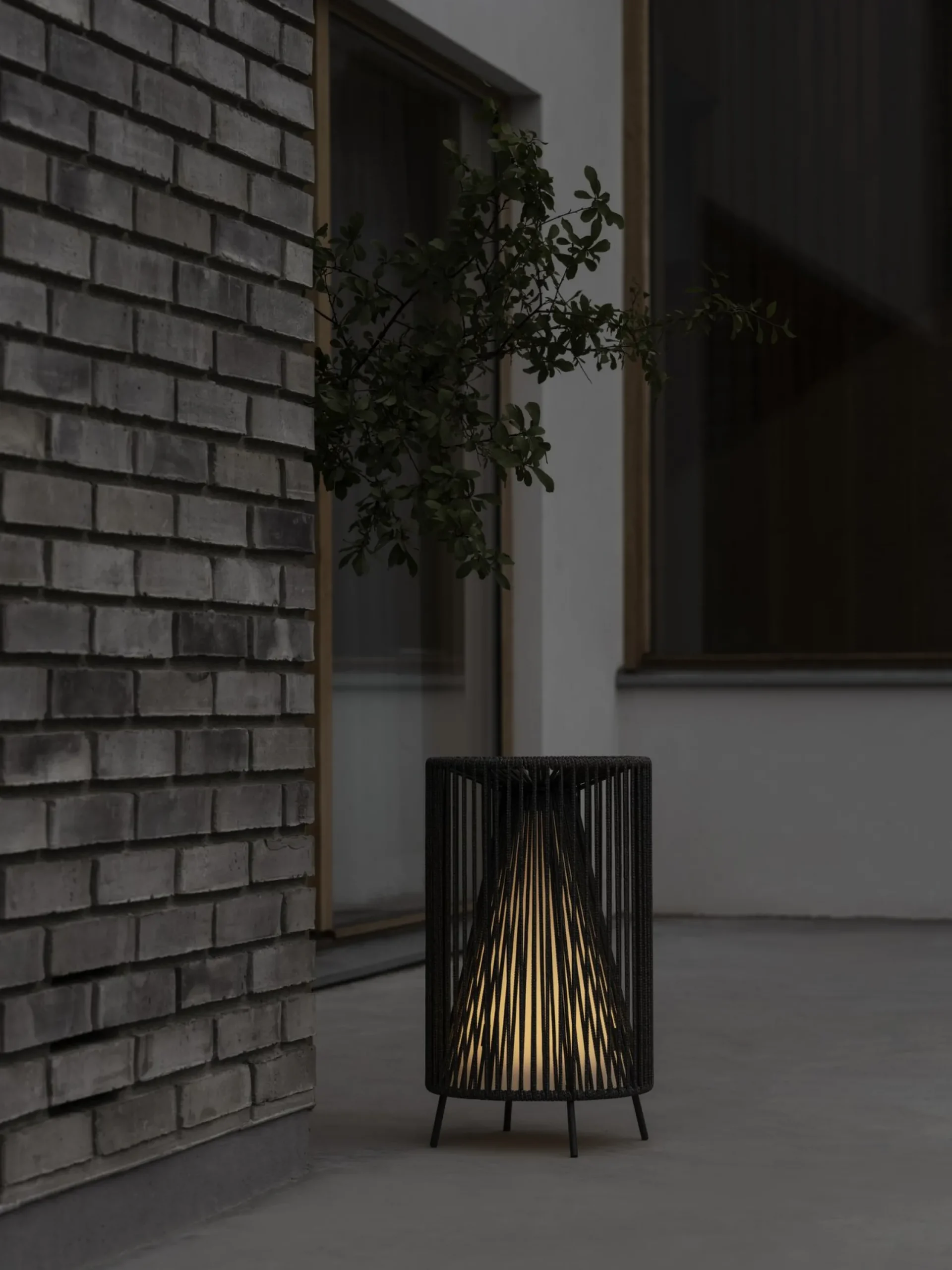 Mobile LED-Leuchte -ROPE- Farbe Coal