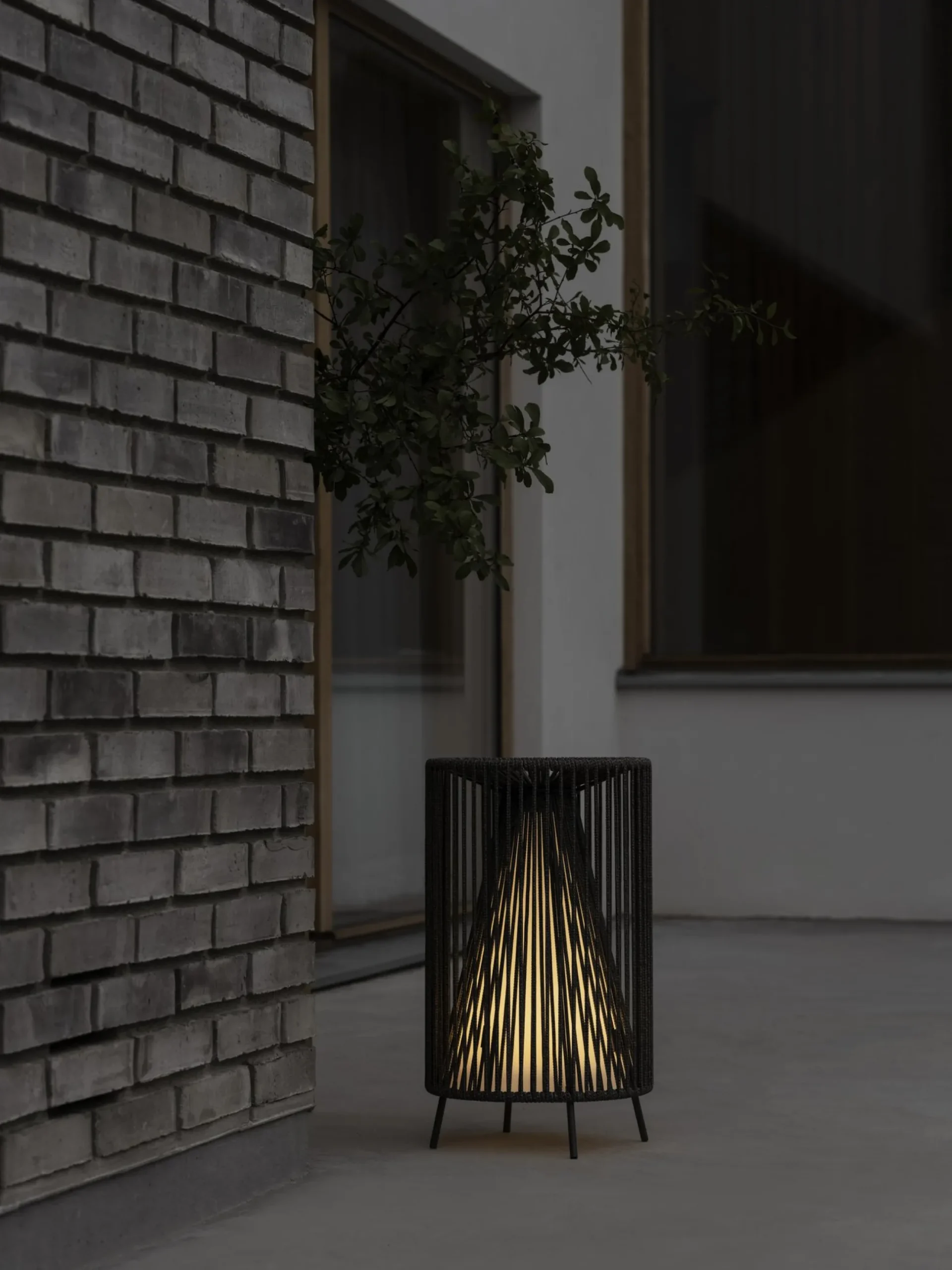 Mobile LED-Leuchte -ROPE- Farbe Coal
