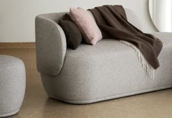 Pouf -KUON- Stoff Socia Farbe Desert
