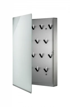 Schlüsselkasten/GlasMagnettafel -VELIO- White 30 x 40 cm