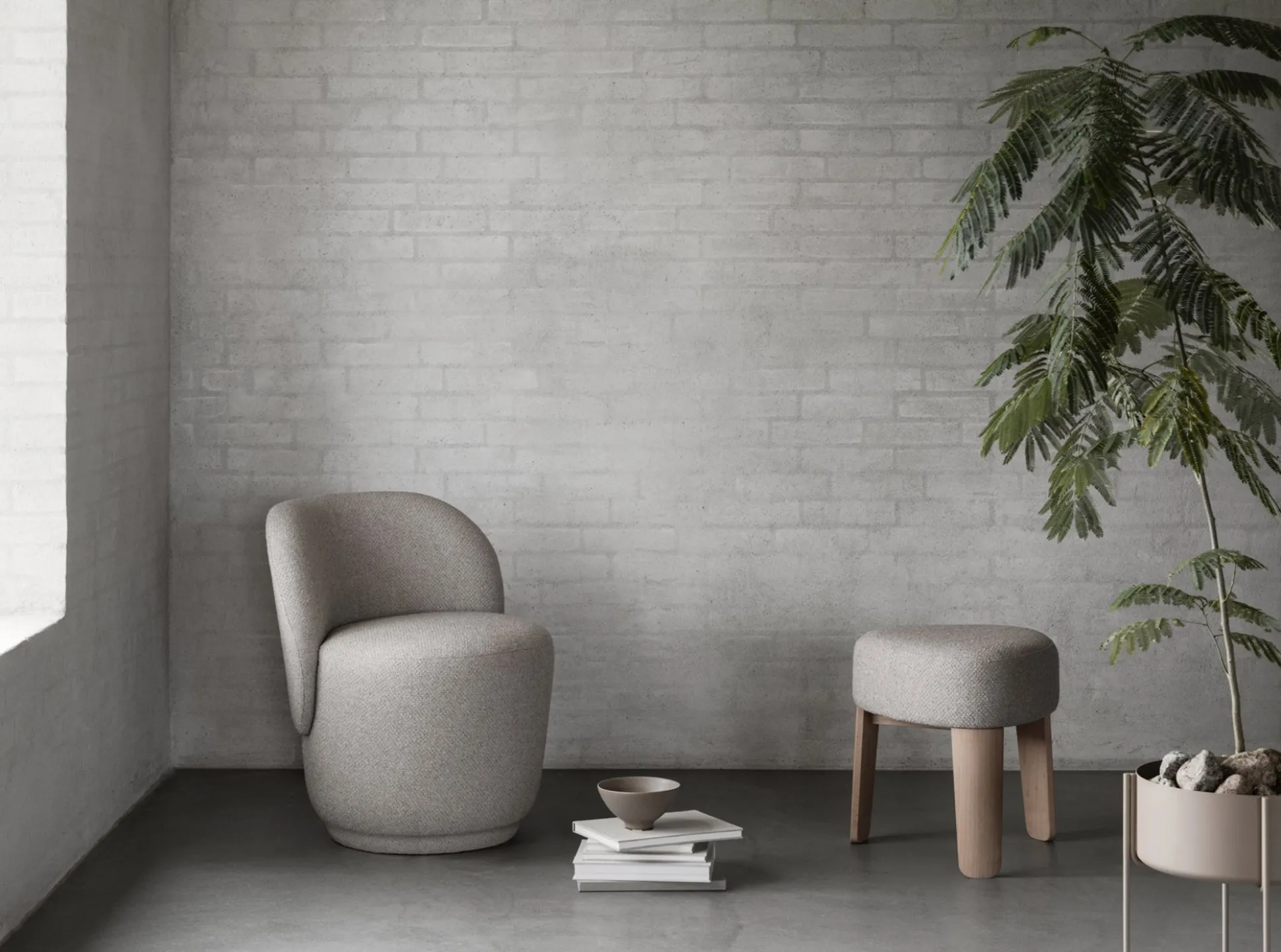 Sessel -KUON- Stoff Socia, Farbe Desert