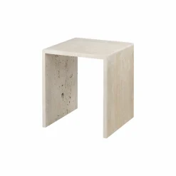 Set 2 Beistelltische -VARU- aus Travertin Farbe Beige