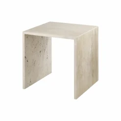 Set 2 Beistelltische -VARU- aus Travertin Farbe Beige