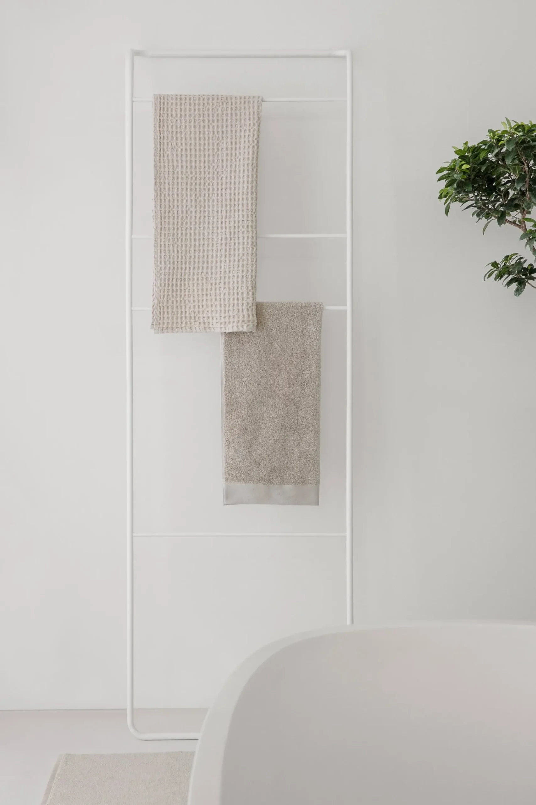 Set 2 Gästehandtücher -CARO- White 30 x 30 cm