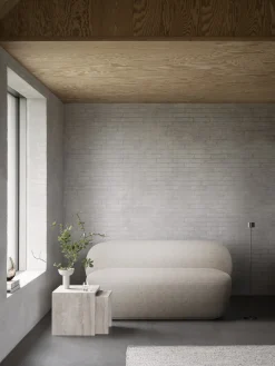 2-Sitzer Sofa -KUON- Stoff Socia Farbe Desert