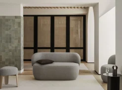 2-Sitzer Sofa -KUON- Stoff Socia Farbe Desert