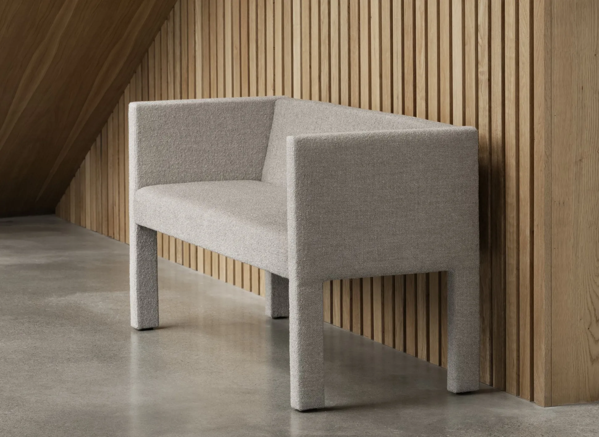 Sofa -SITTA- Stoff Boucla Farbe Shitake
