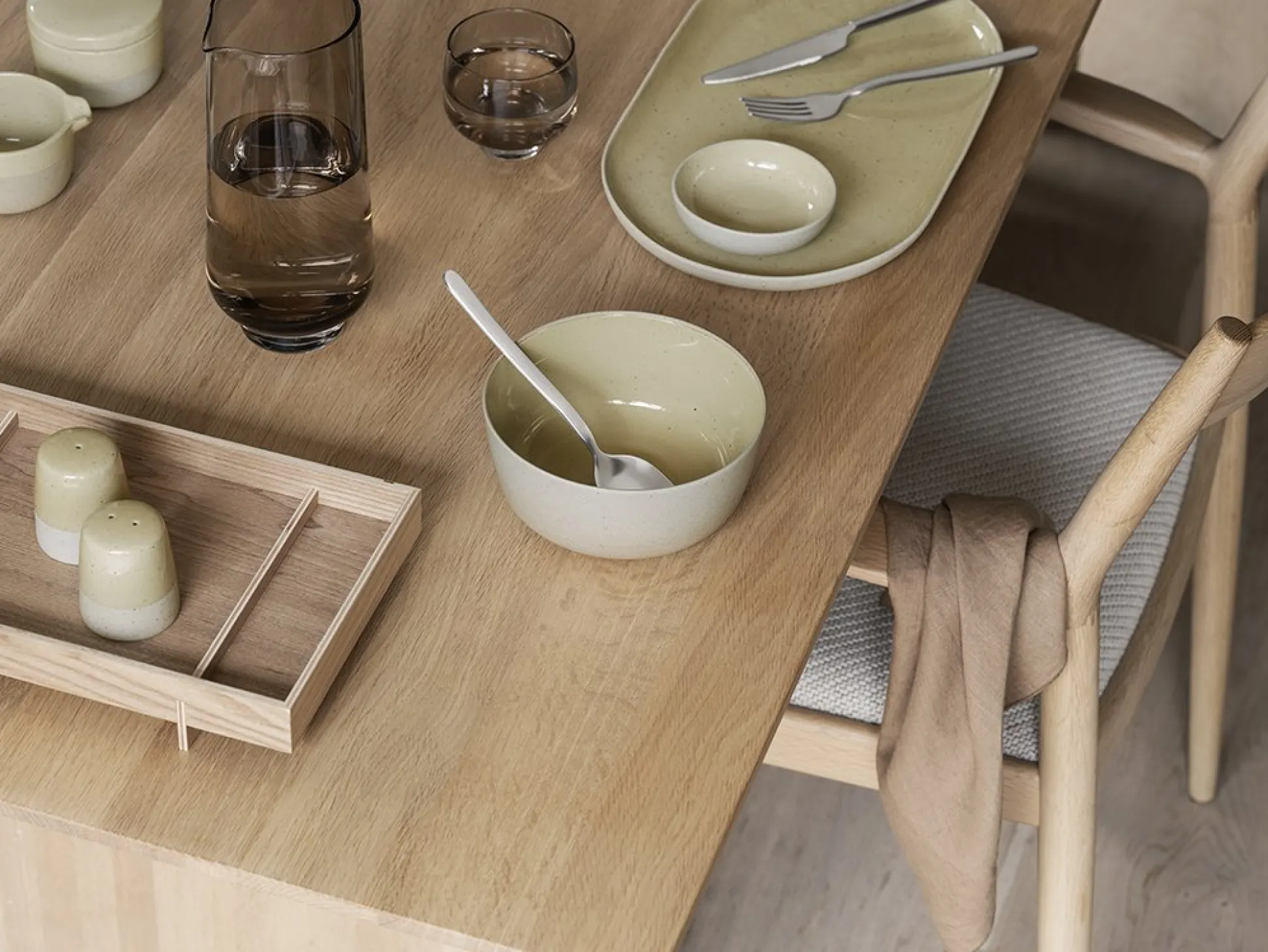 Tablett -ABENTO- Farbe Oak Size S