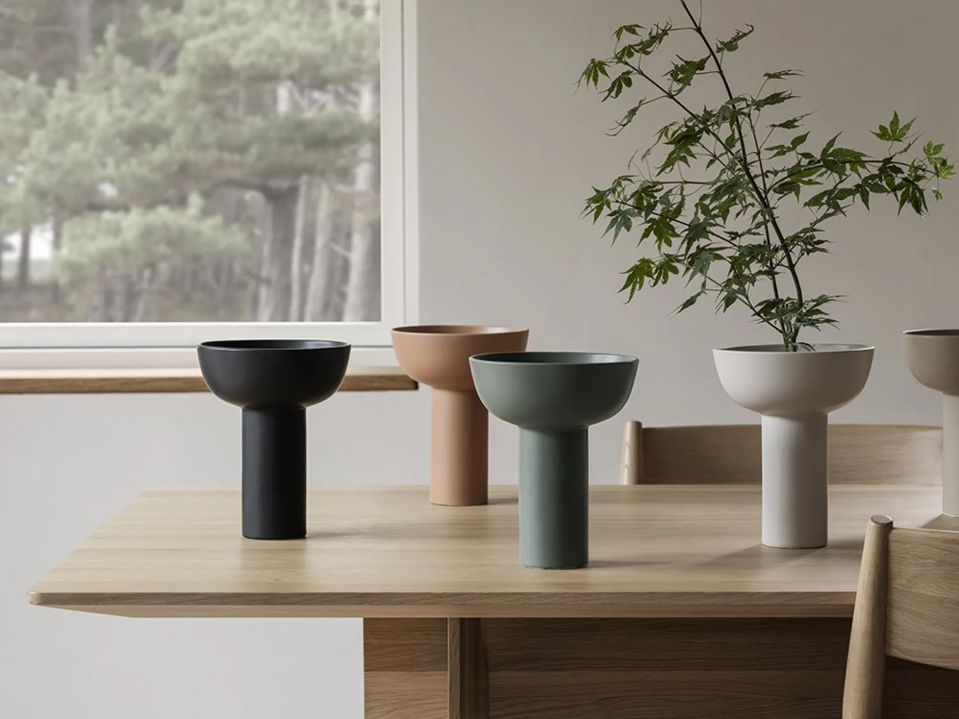 Vase -MIYABI- Farbe Moonbeam Size L