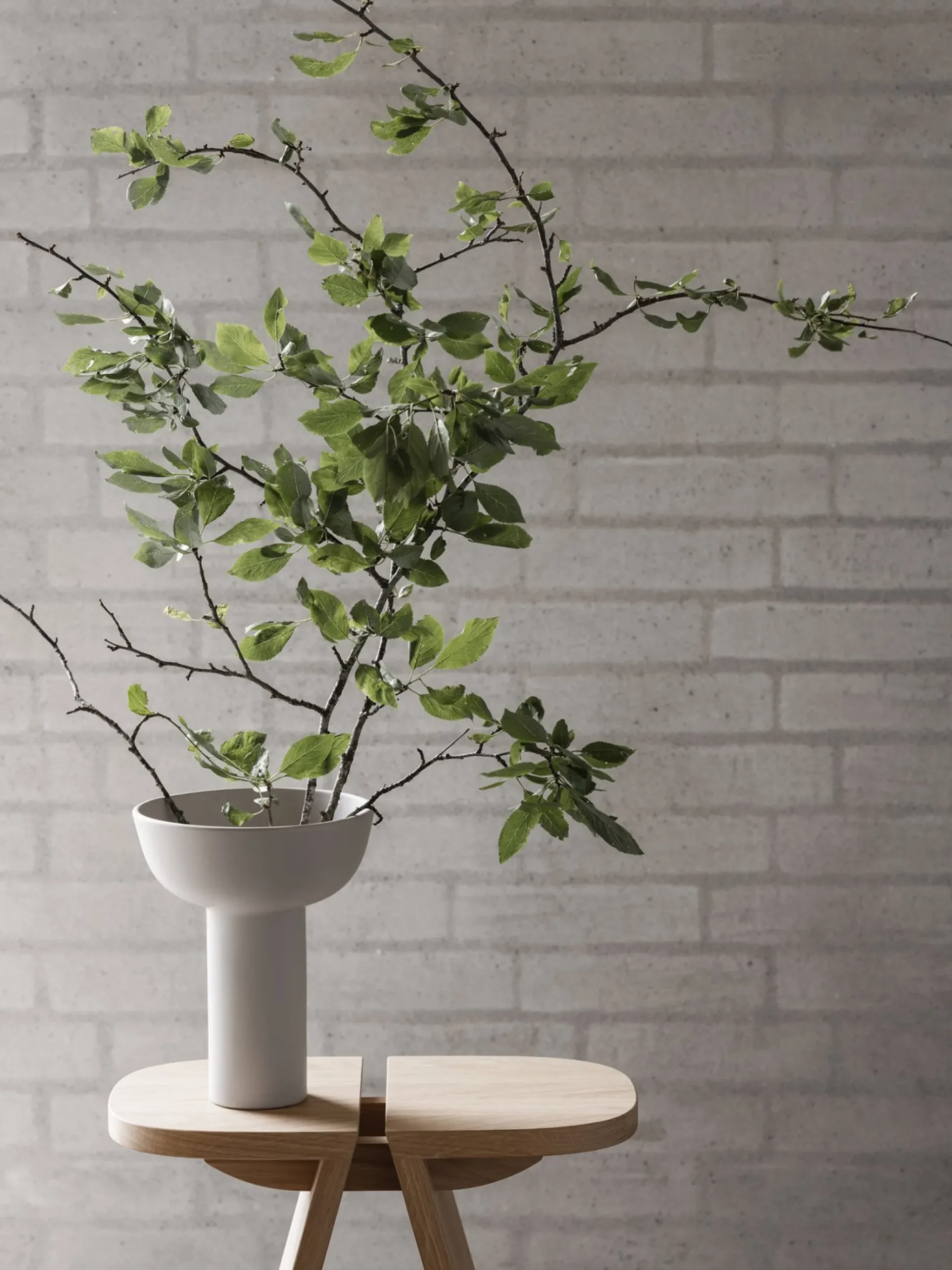 Vase -MIYABI- Farbe Moonbeam Size L