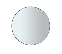Wandspiegel -RIM- Farbe White Size M Ø 50cm Glas smoked