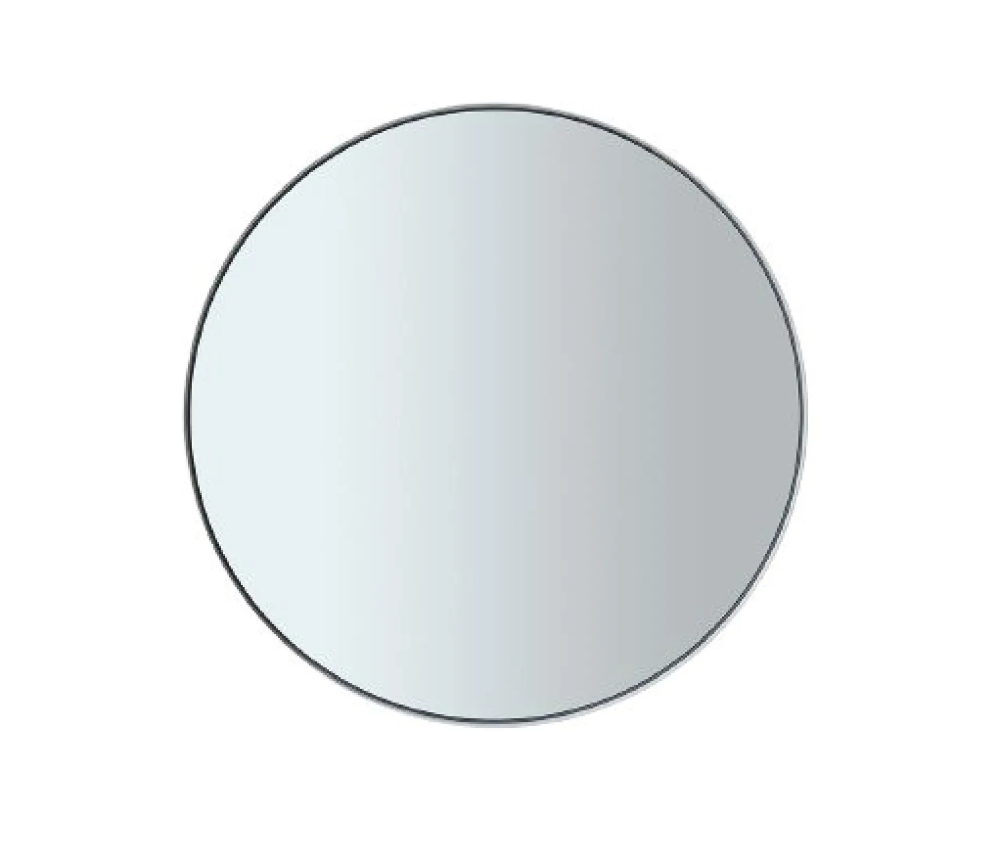 Wandspiegel -RIM- Farbe White Size M Ø 50cm Glas smoked