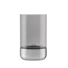 Windlicht -CALMA- Edelstahl matt, Glas Smoke Size M (exkl. Kerze)