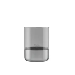Windlicht -CALMA- Edelstahl matt, Glas Smoke Size S (exkl. Kerze)