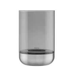Windlicht -CALMA- Edelstahl matt, Glas Smoke Size L (exkl. Kerze)